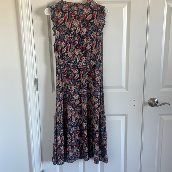 Sangria Frilly Sleeve Maxi Dress Size Small Floral Blue - Picture 6 of 8